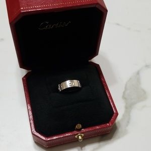 Cartier White Love Ring 5.5mm EU 47